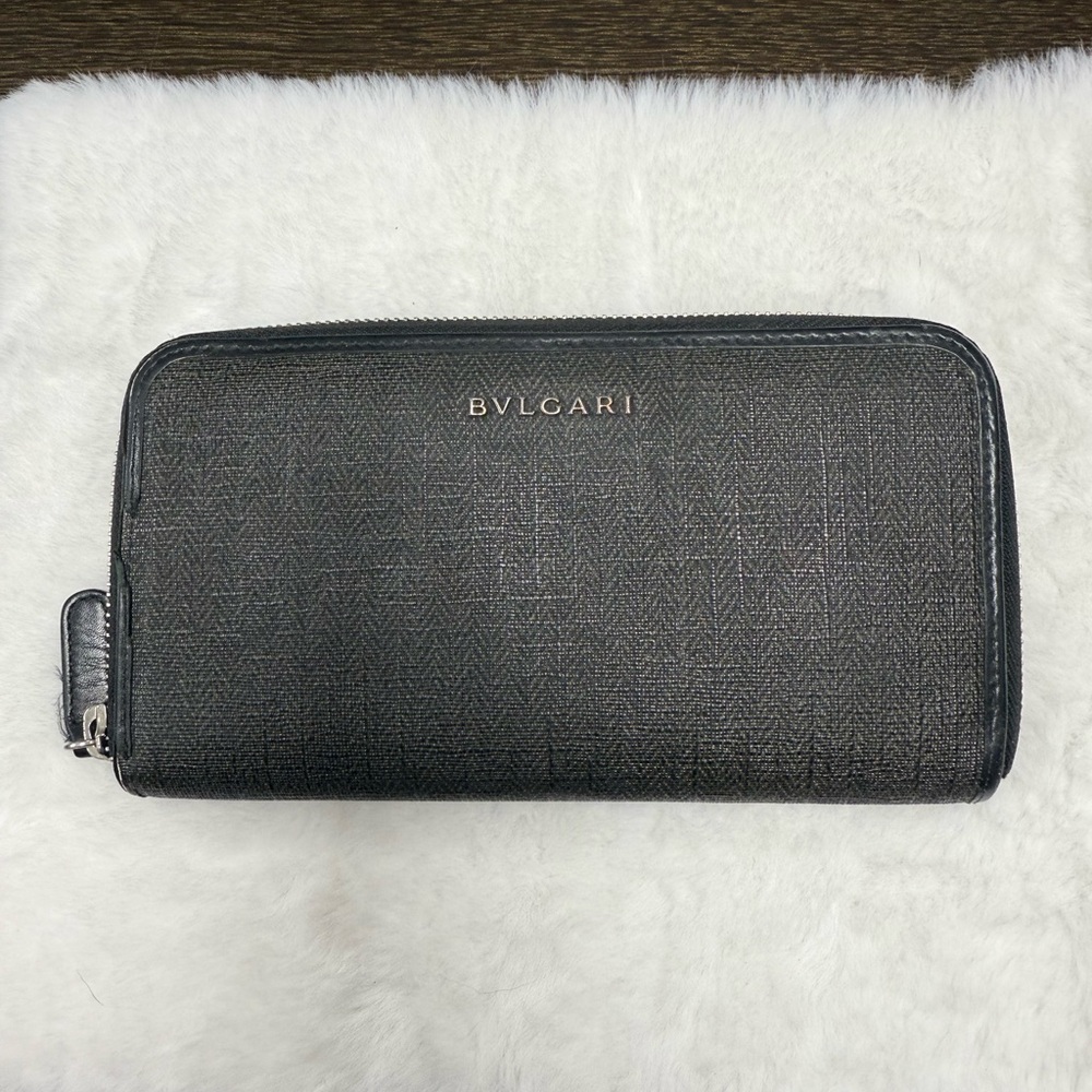 Bulgari Black Textured Women's Wallet